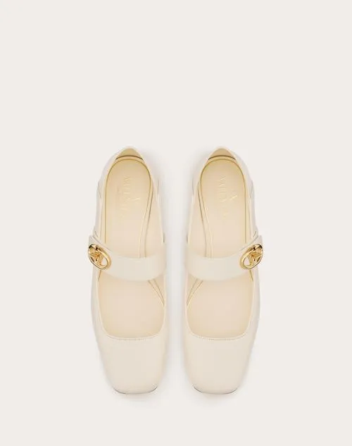 Vlogo Locker Mary-Jane Ballerina In Calfskin