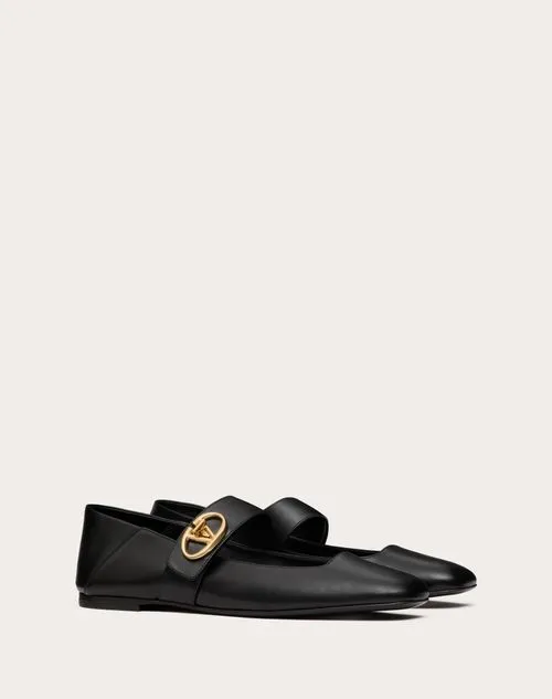 Vlogo Locker Mary-Jane Ballerina In Calfskin