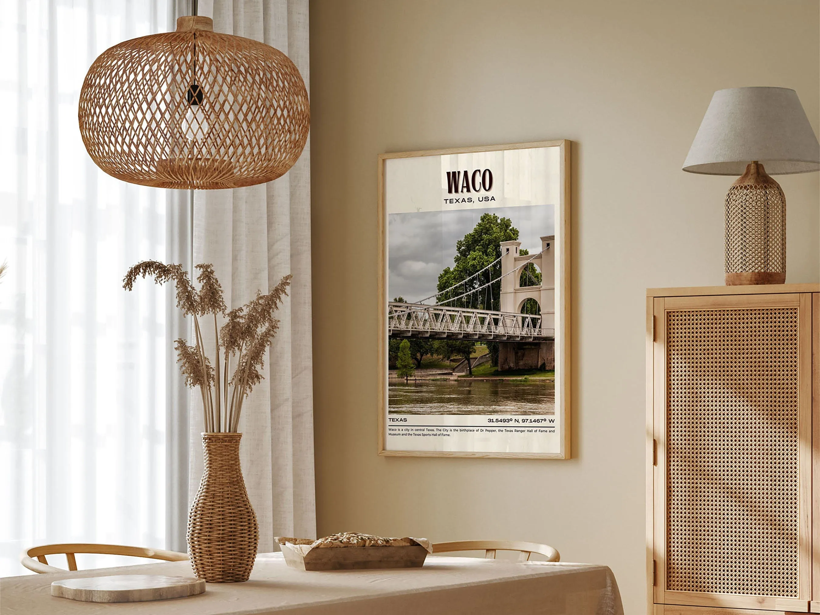 Waco Vintage Wall Art, Texas, USA