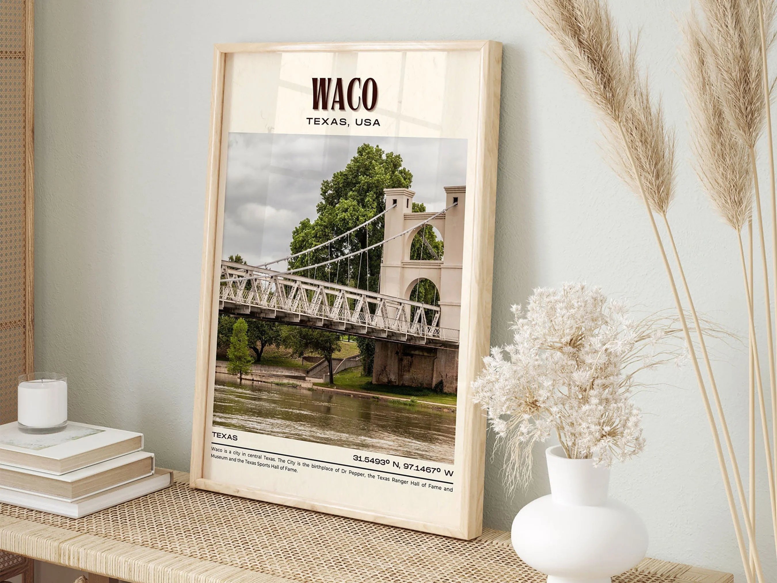Waco Vintage Wall Art, Texas, USA