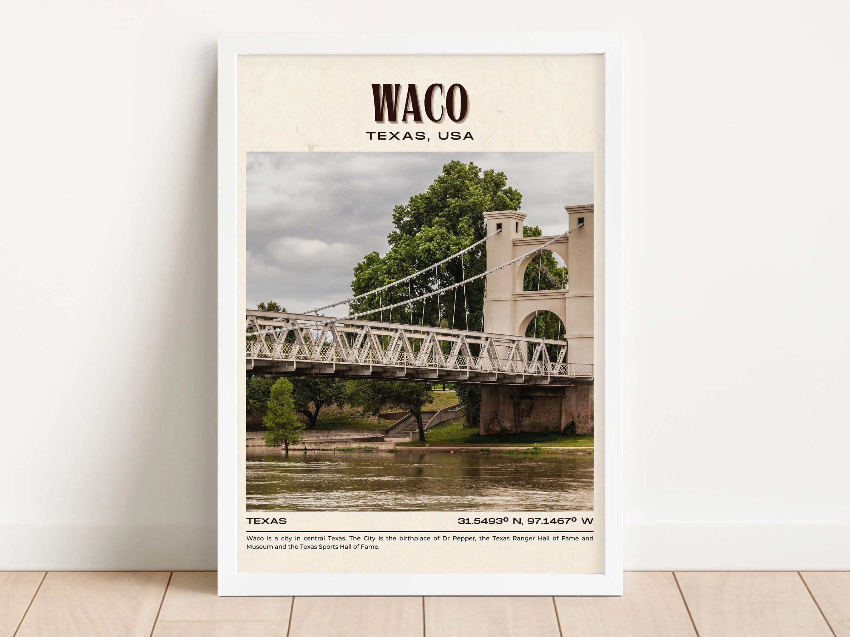 Waco Vintage Wall Art, Texas, USA