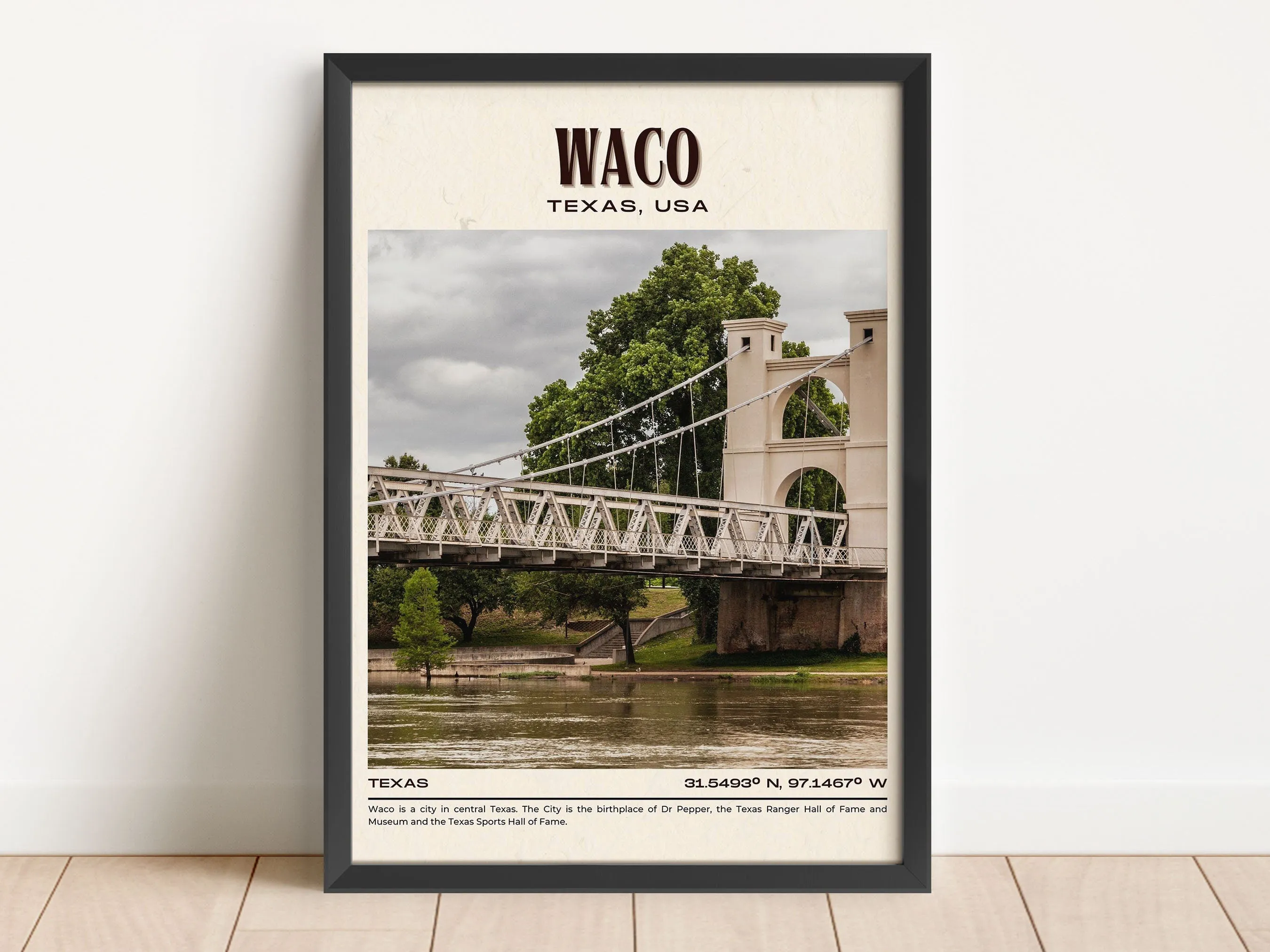 Waco Vintage Wall Art, Texas, USA