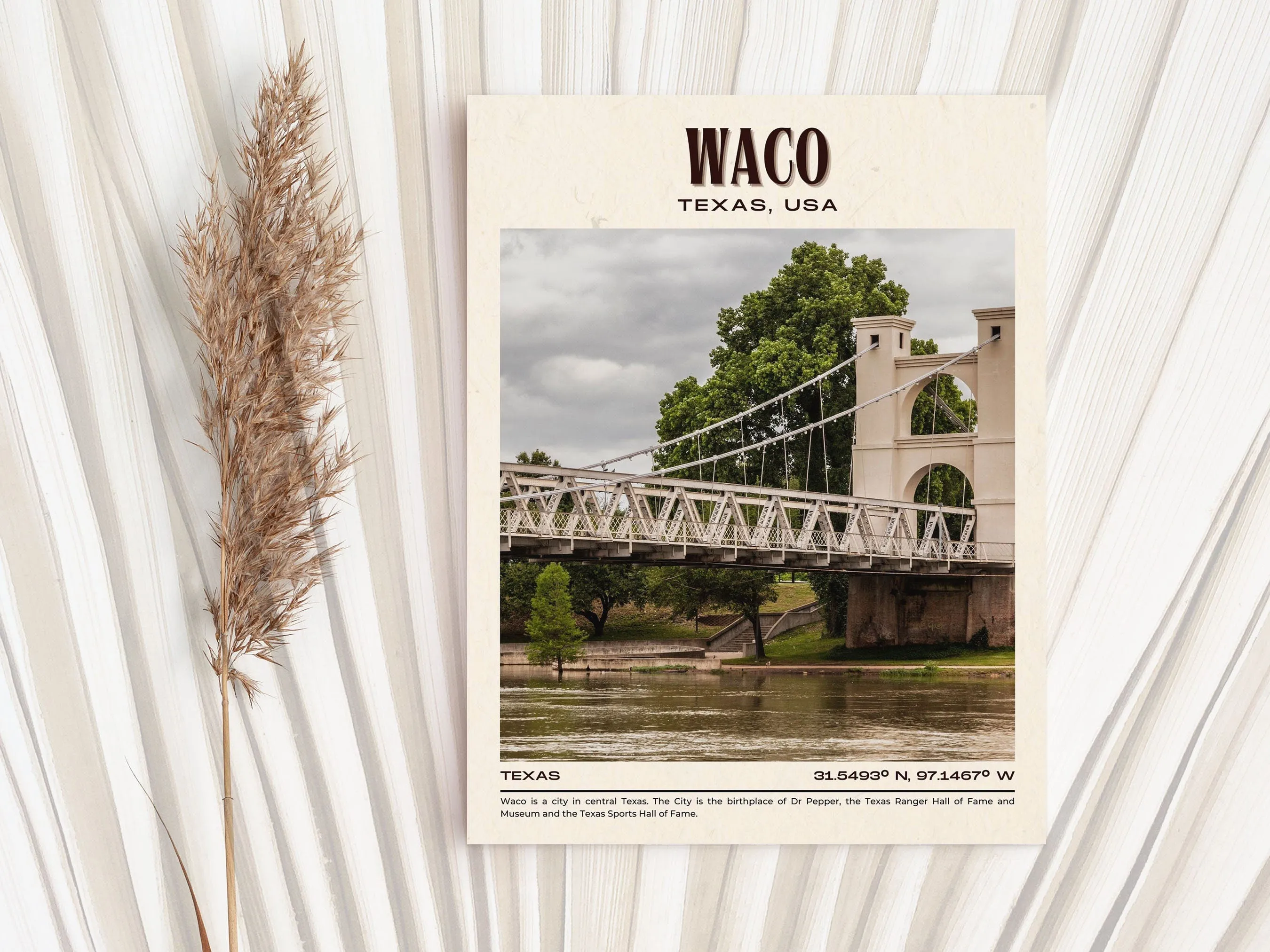 Waco Vintage Wall Art, Texas, USA