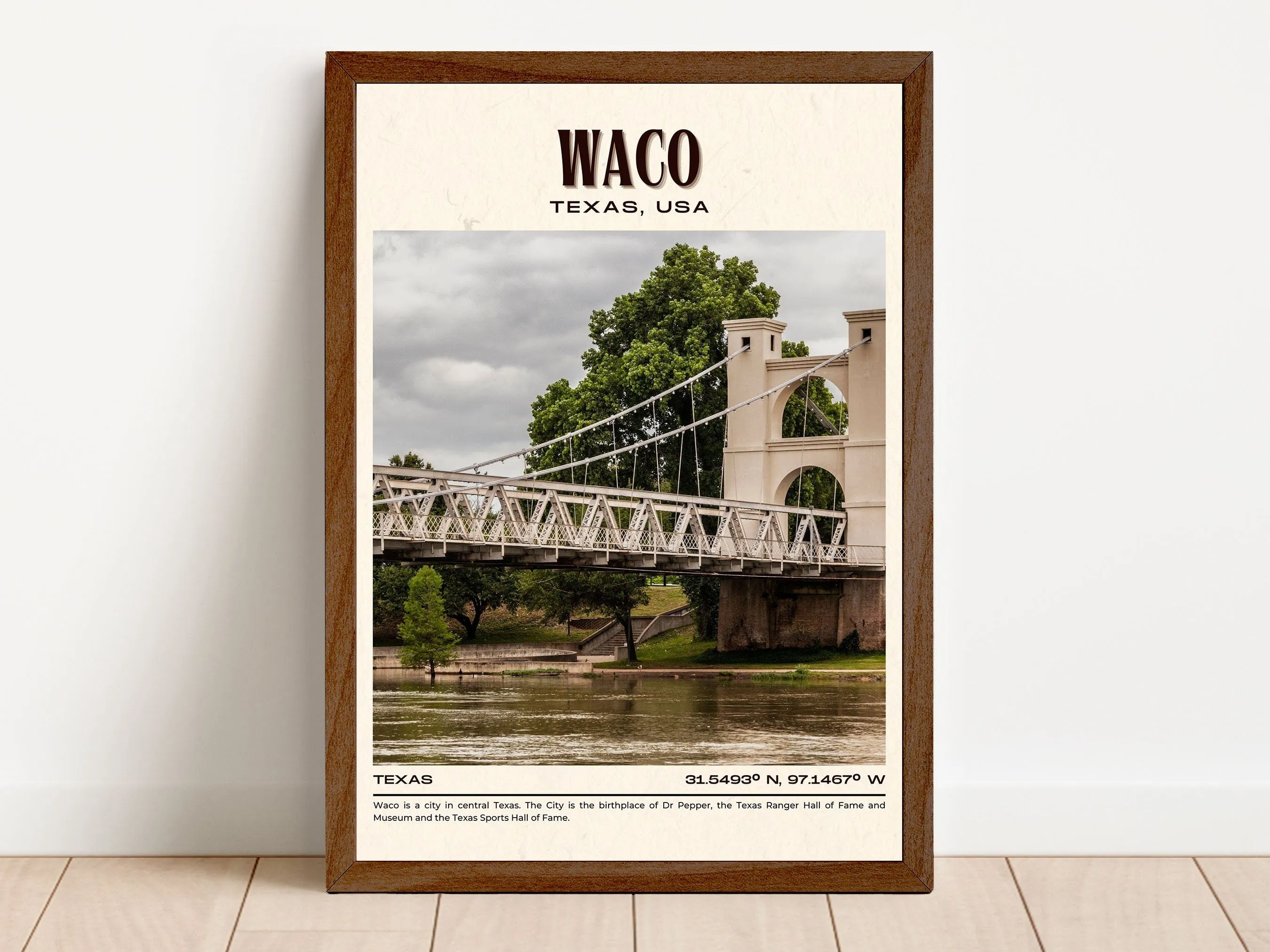 Waco Vintage Wall Art, Texas, USA