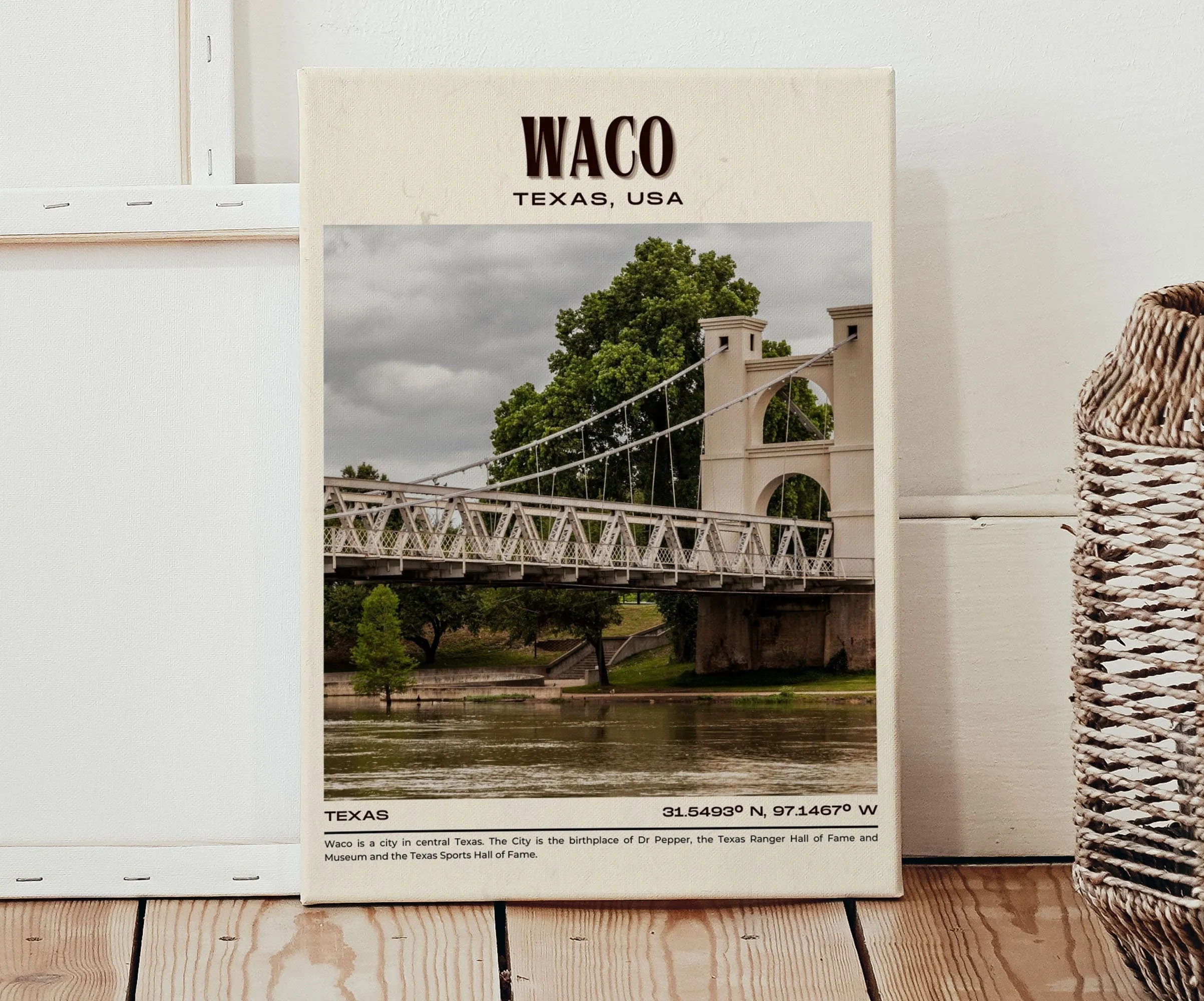 Waco Vintage Wall Art, Texas, USA