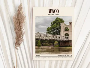 Waco Vintage Wall Art, Texas, USA