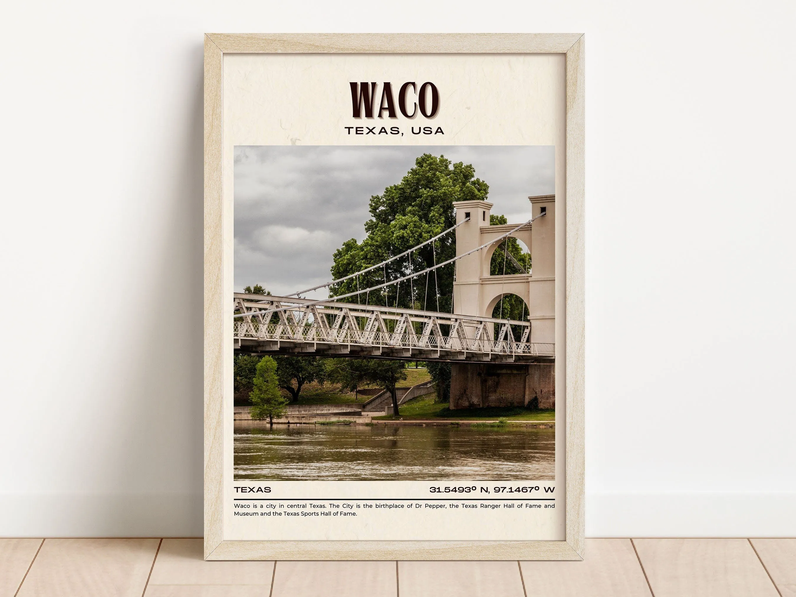 Waco Vintage Wall Art, Texas, USA