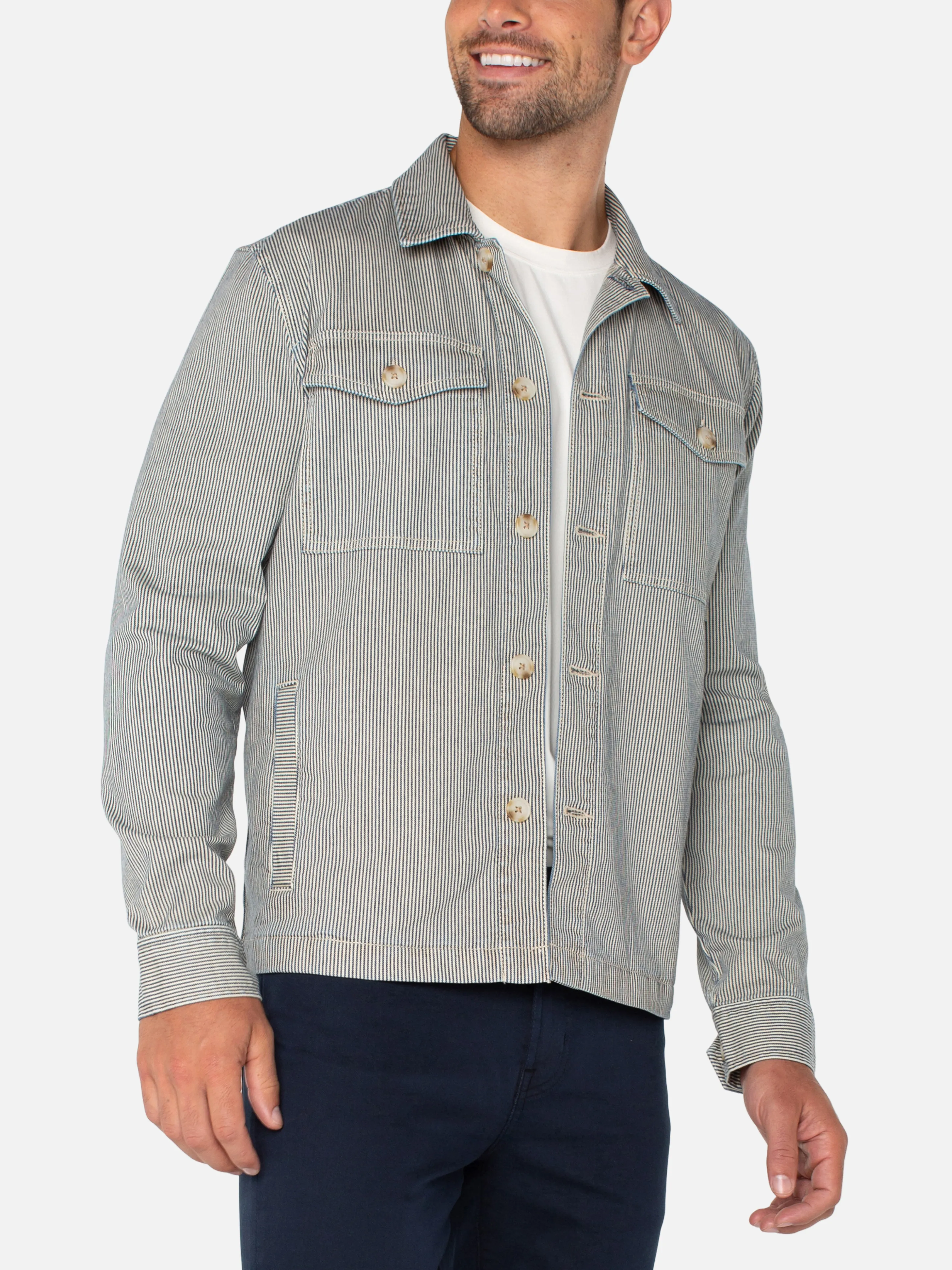 Watch Hill Striped Shirt Jacket