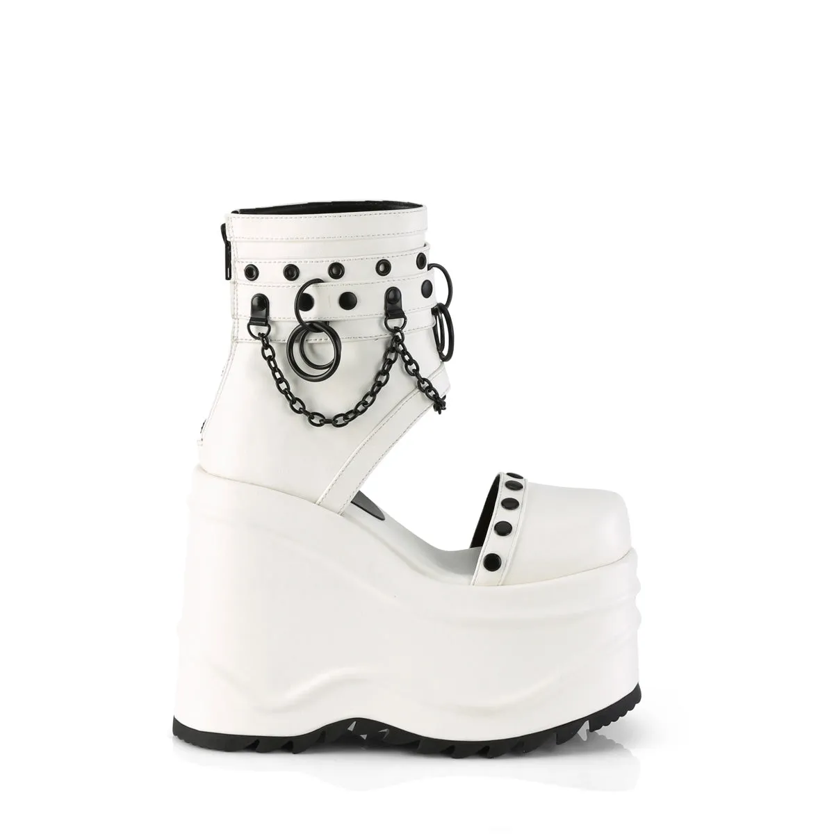WAVE-22  White Vegan Leather