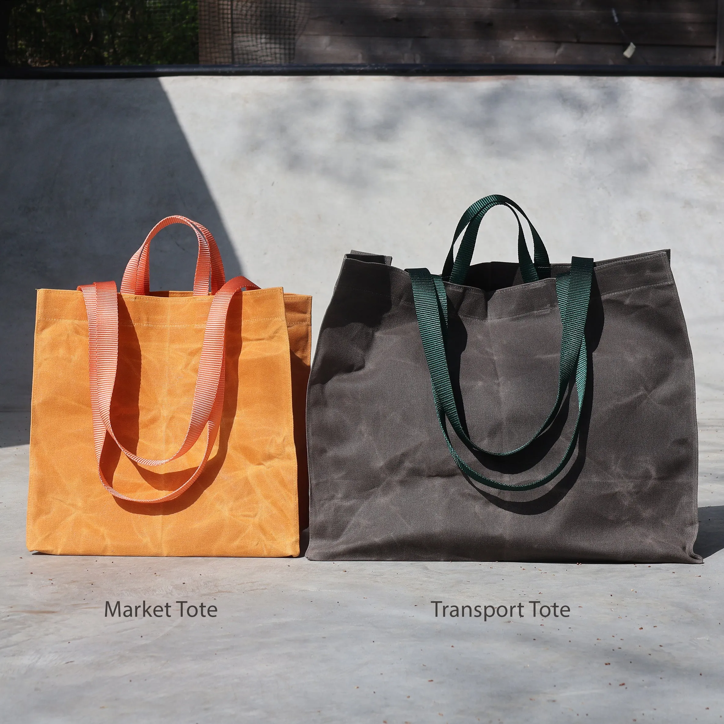 waxed canvas market tote / custom colorway