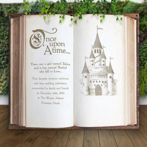 Wedding Book Castle Backdrop