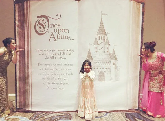 Wedding Book Castle Backdrop