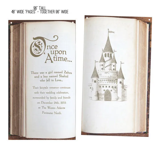 Wedding Book Castle Backdrop
