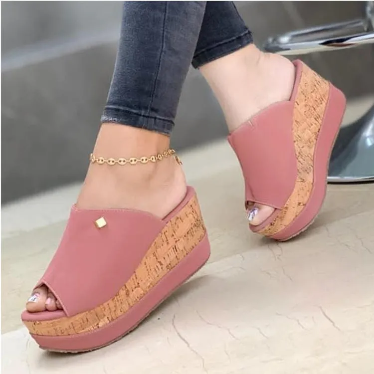 Wedge Slippers Shoes Summer Peep Toe Sandals Platform Slippers Outdoor Casual Flip Flops Sandalias De Mujer