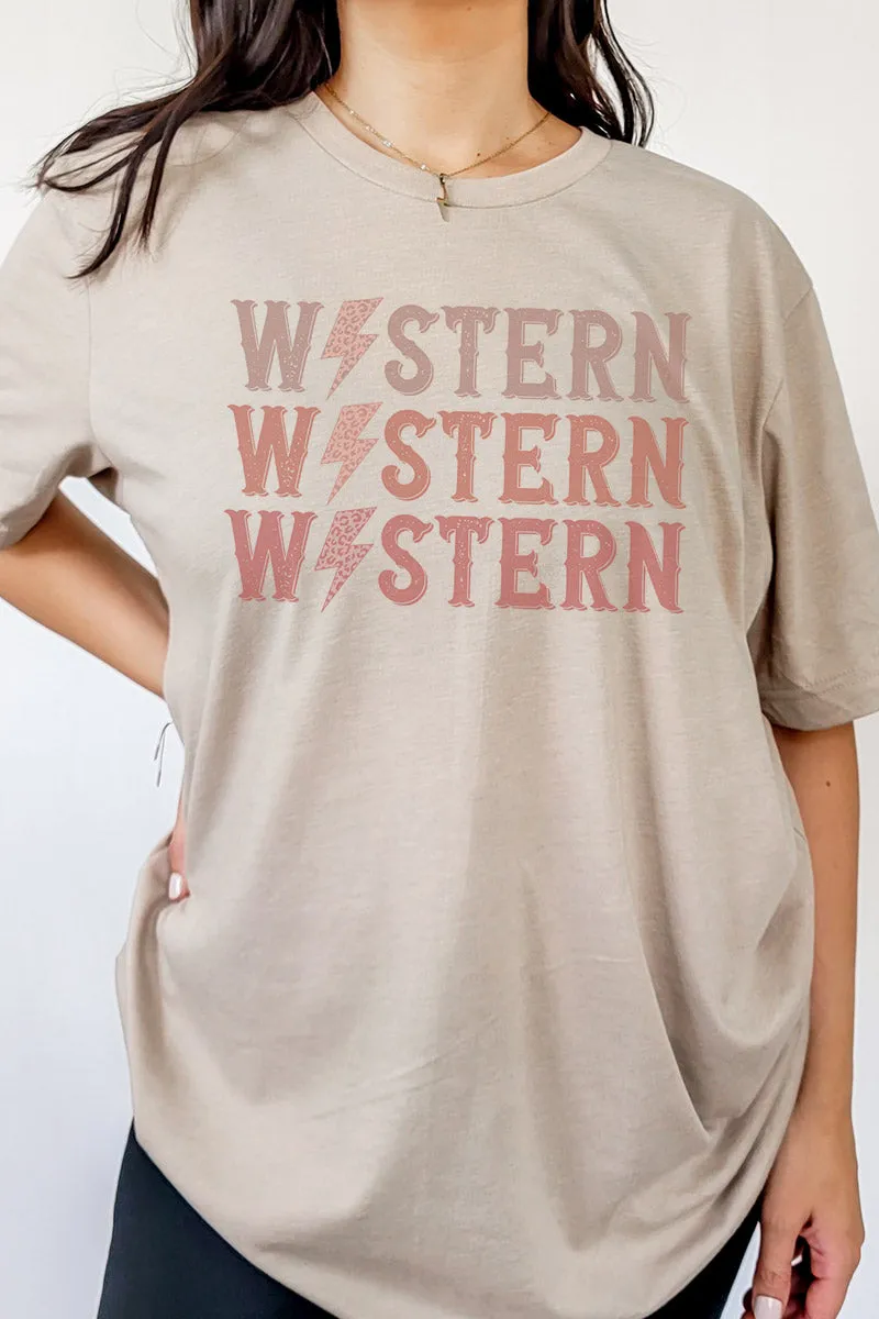 Western Bolt Tri-Blend Short Sleeve Tee