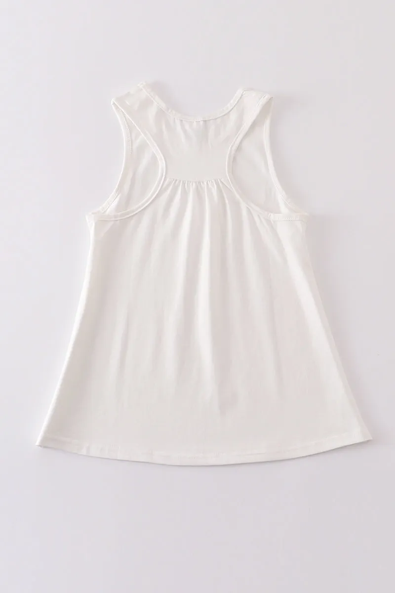 White Blank Basic Kids Teens Adult Tank Top