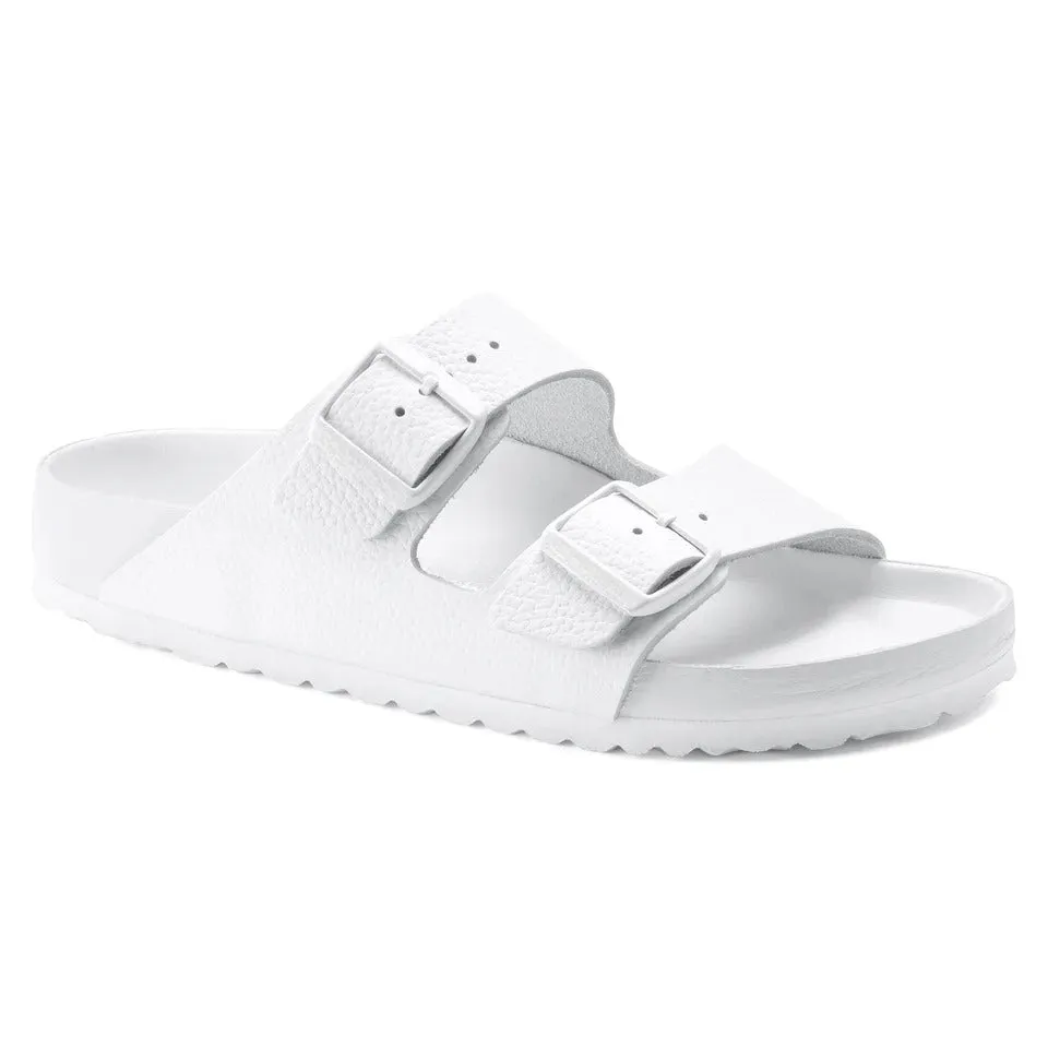White Leather Pearl Pamper Slippers with Buckle - Slippers