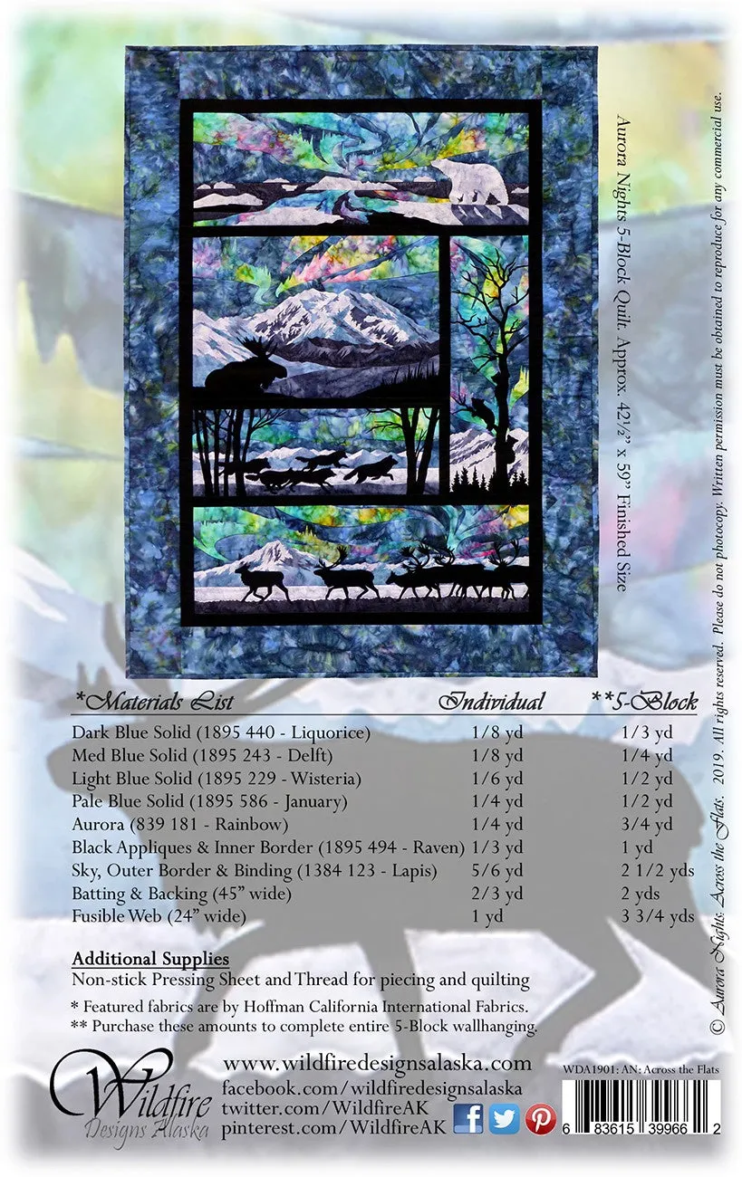Wildfire Designs Alaska Aurora Nights Across the Flats Applique Quilt Pattern