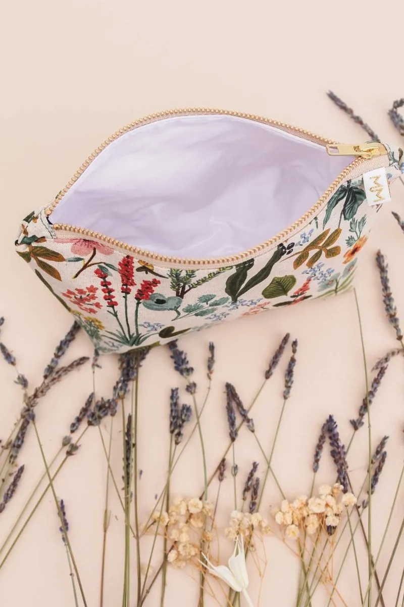 Wildflower Canvas Mini Maxx Cosmetic Bag