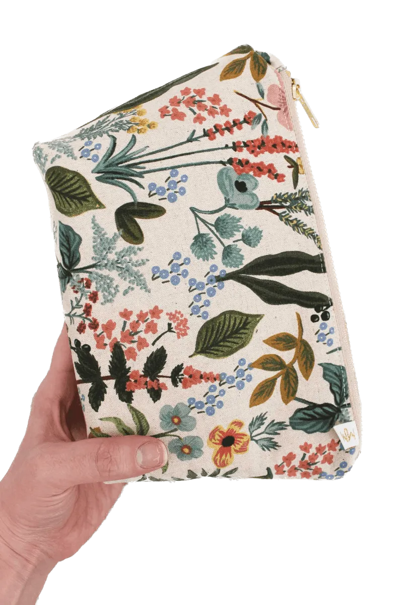 Wildflower Canvas Mini Maxx Cosmetic Bag