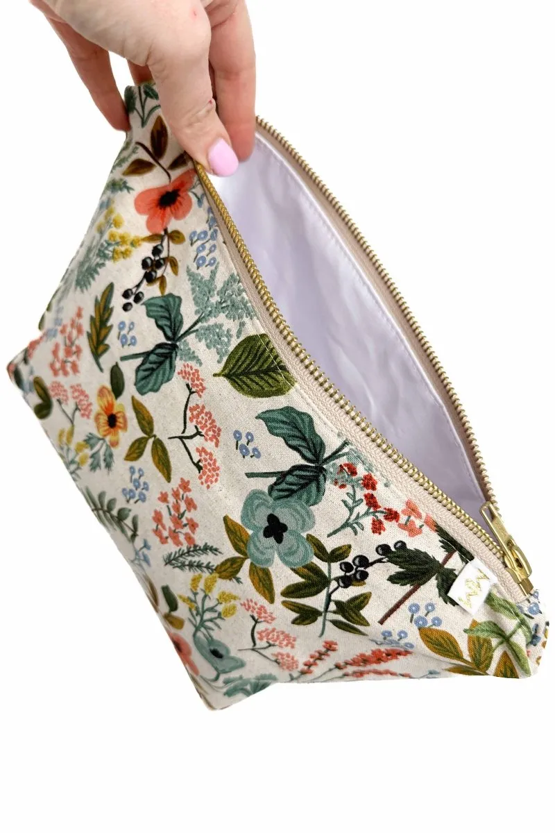 Wildflower Canvas Mini Maxx Cosmetic Bag