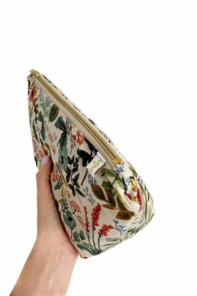 Wildflower Canvas Mini Maxx Cosmetic Bag