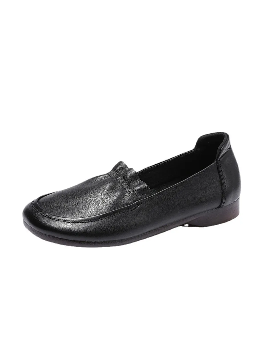 Women Casual Soft Genuine Leather Low Heel Shoes
