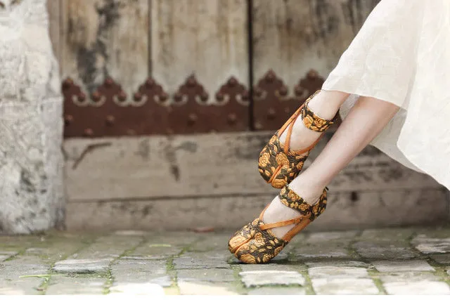 Women Flats Embellished Flower Ballet Flats Genuine Leather Ankle Strap Women Slip On Handmade Women Shoe