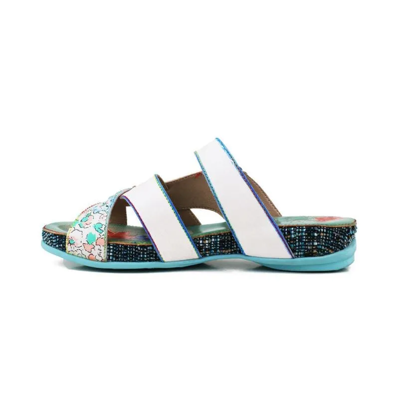 Women Genuine Leather Handmade Outside Slippers