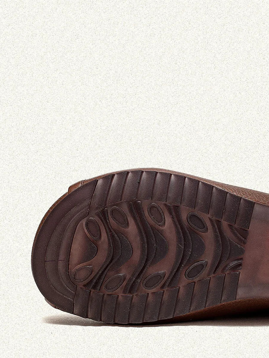 Women Spring Genuine Leather Low Heel Shoes