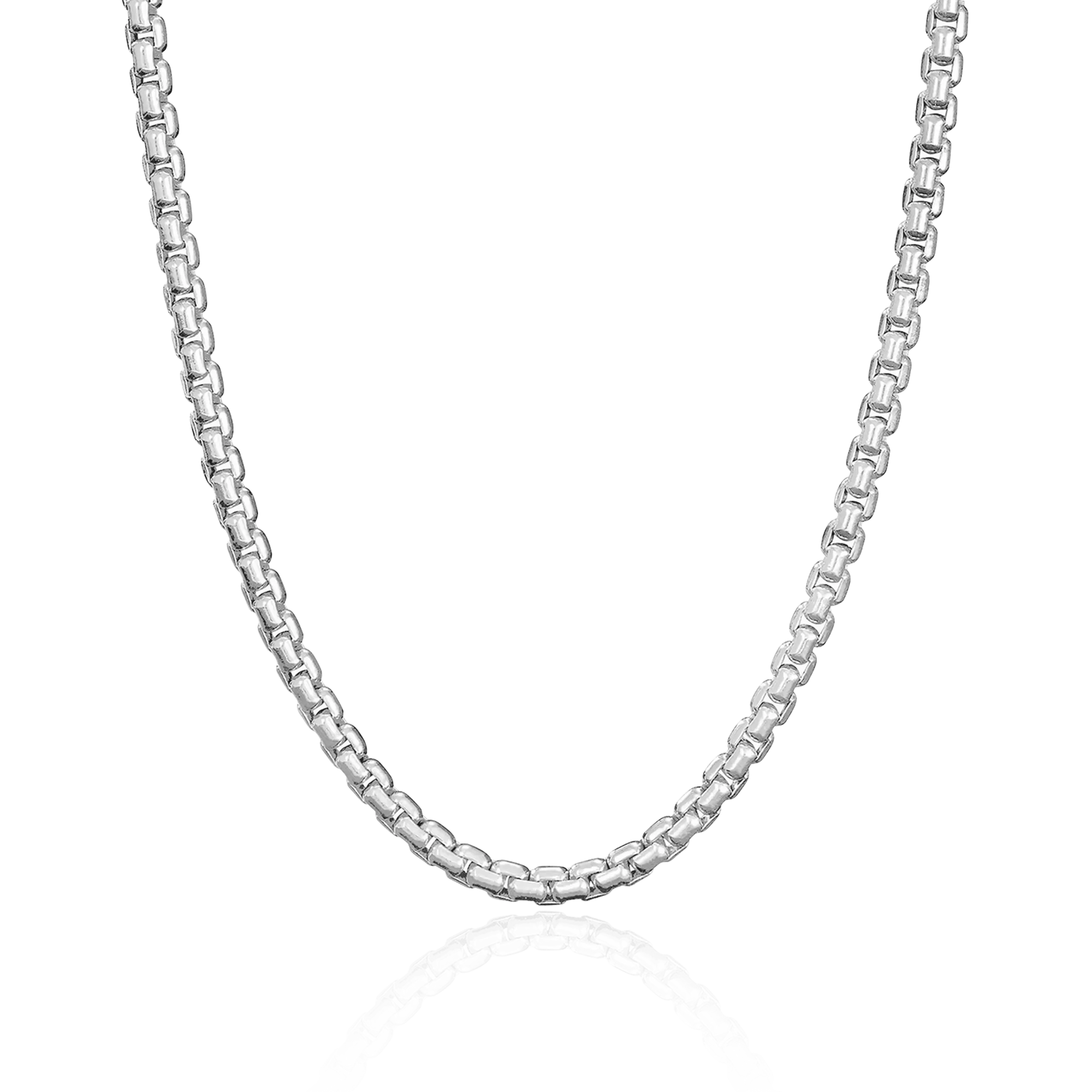 Women's Box Chain - White Gold