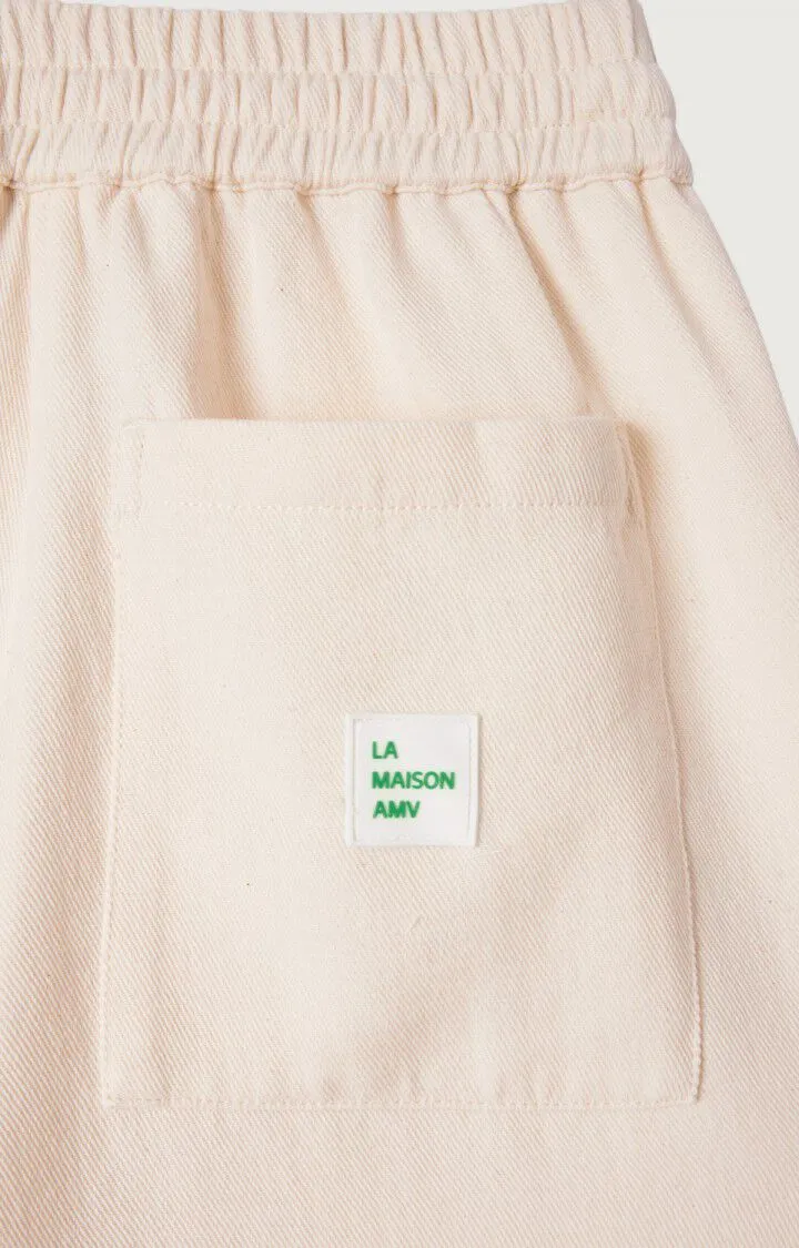 WOMEN'S CARROT-CUT TROUSERS AFAZ - ECRU