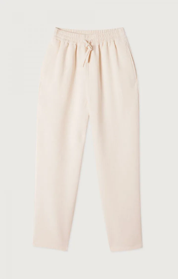 WOMEN'S CARROT-CUT TROUSERS AFAZ - ECRU