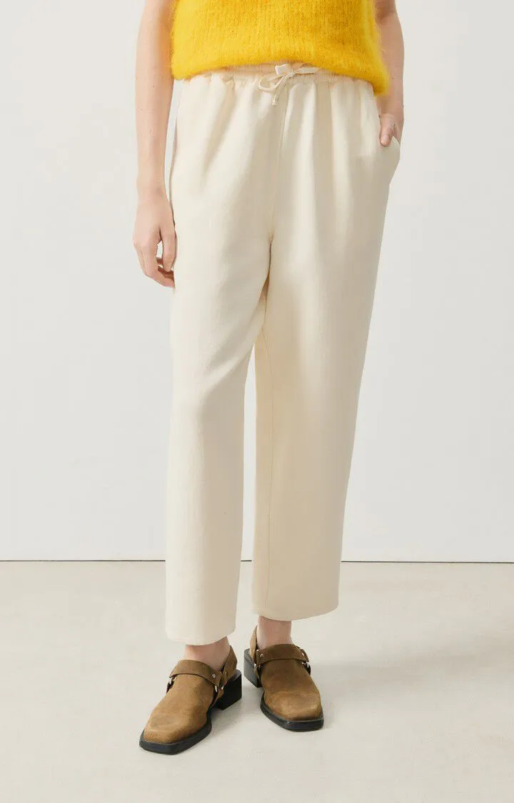 WOMEN'S CARROT-CUT TROUSERS AFAZ - ECRU