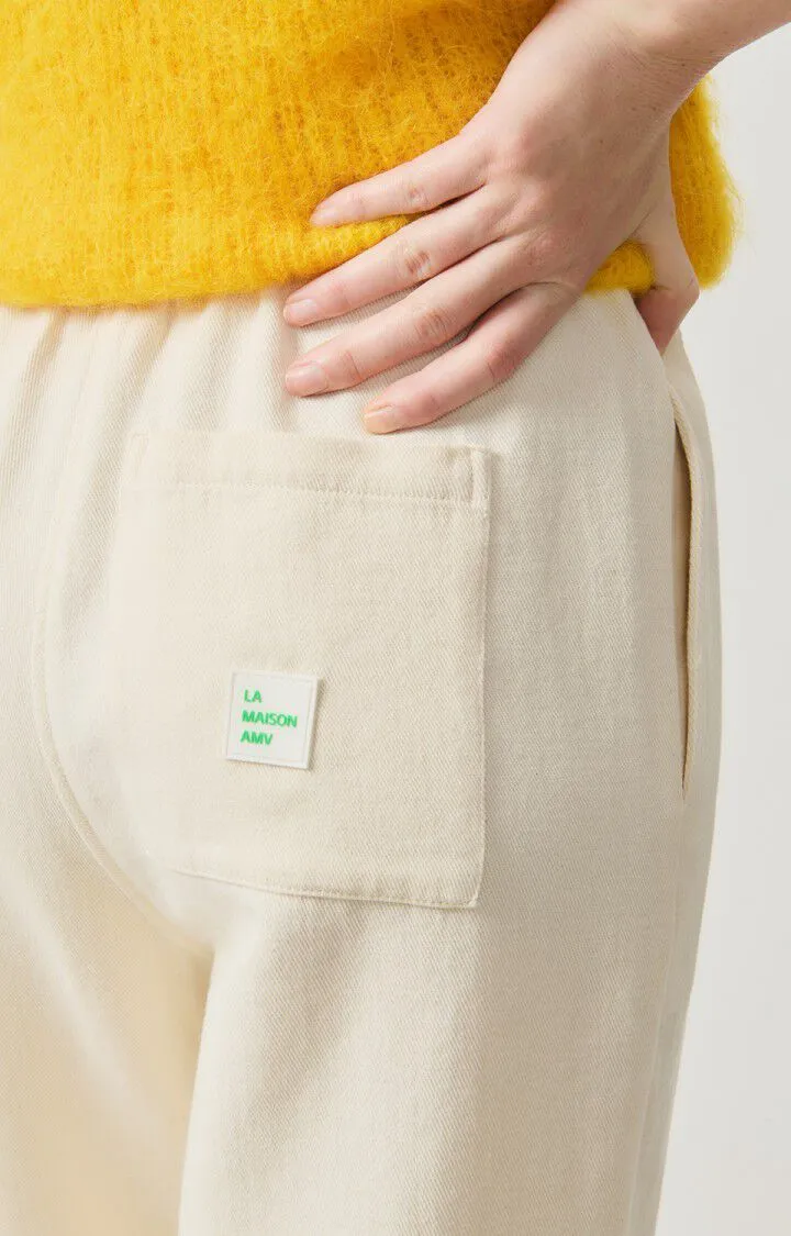 WOMEN'S CARROT-CUT TROUSERS AFAZ - ECRU