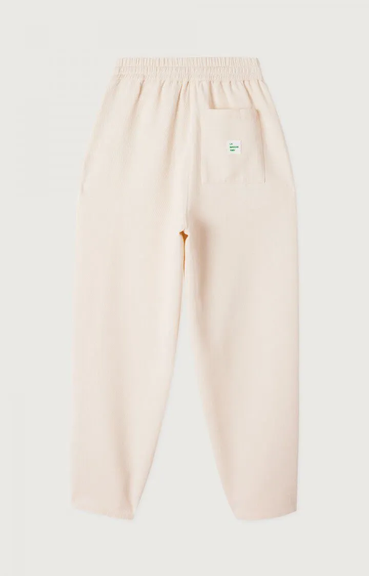 WOMEN'S CARROT-CUT TROUSERS AFAZ - ECRU