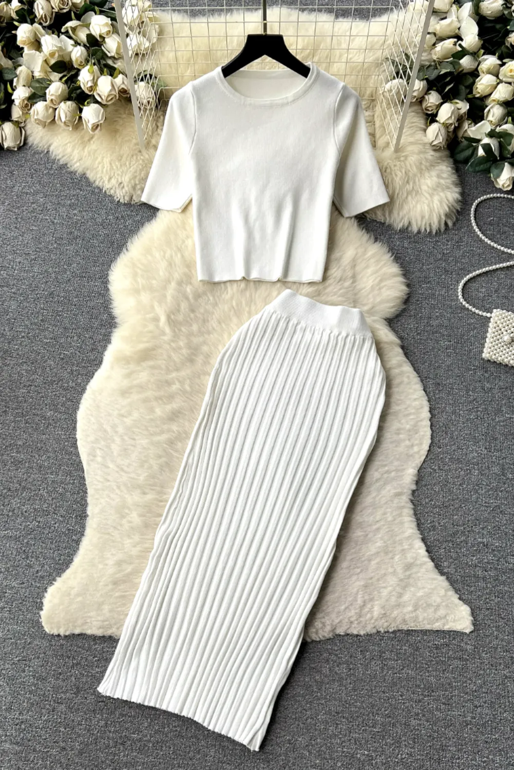 Womens Effortless Chic Knit 2 Piece Set