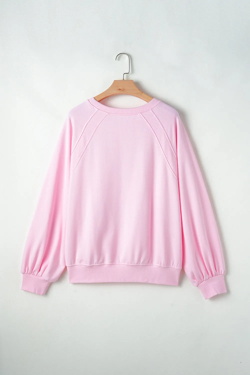 Womens Hugs and Kisses Embroidered Sweatshirt
