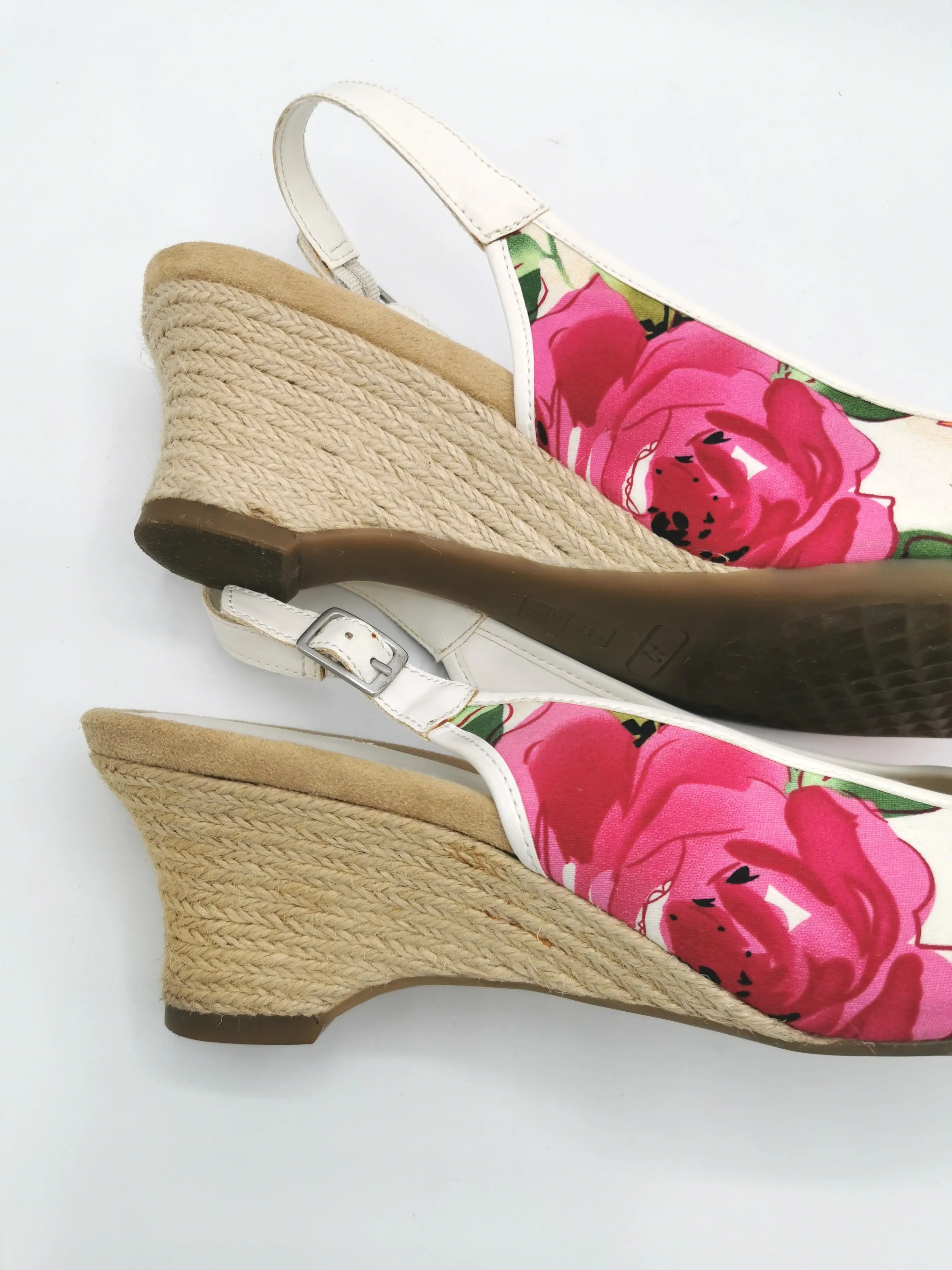 WOMENS SIZE 11 - A2 By Areosoles, Wedge Floral Sandals VGUC B26