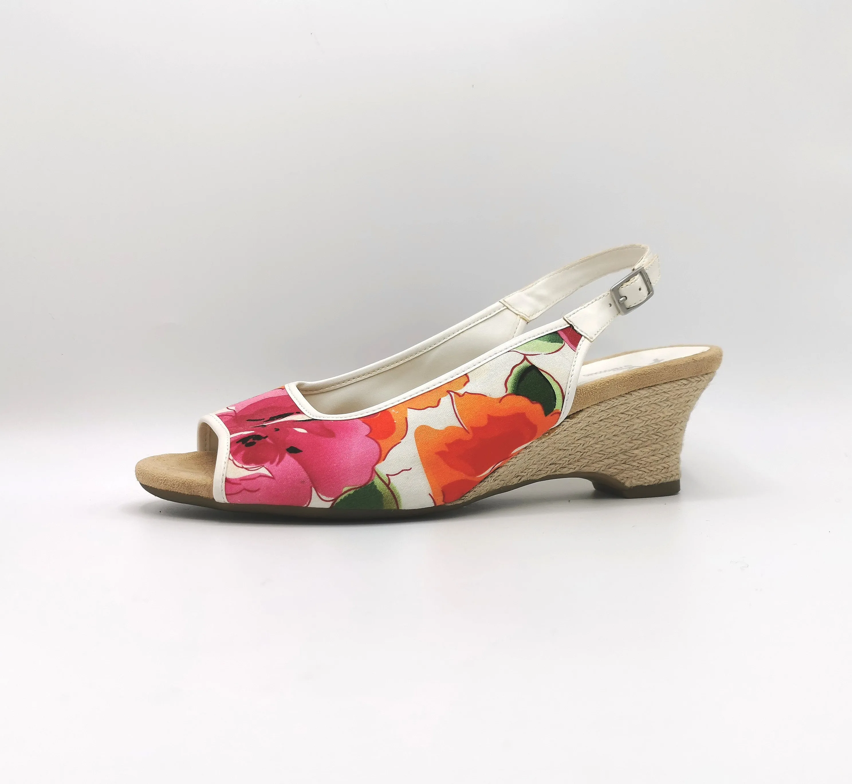 WOMENS SIZE 11 - A2 By Areosoles, Wedge Floral Sandals VGUC B26