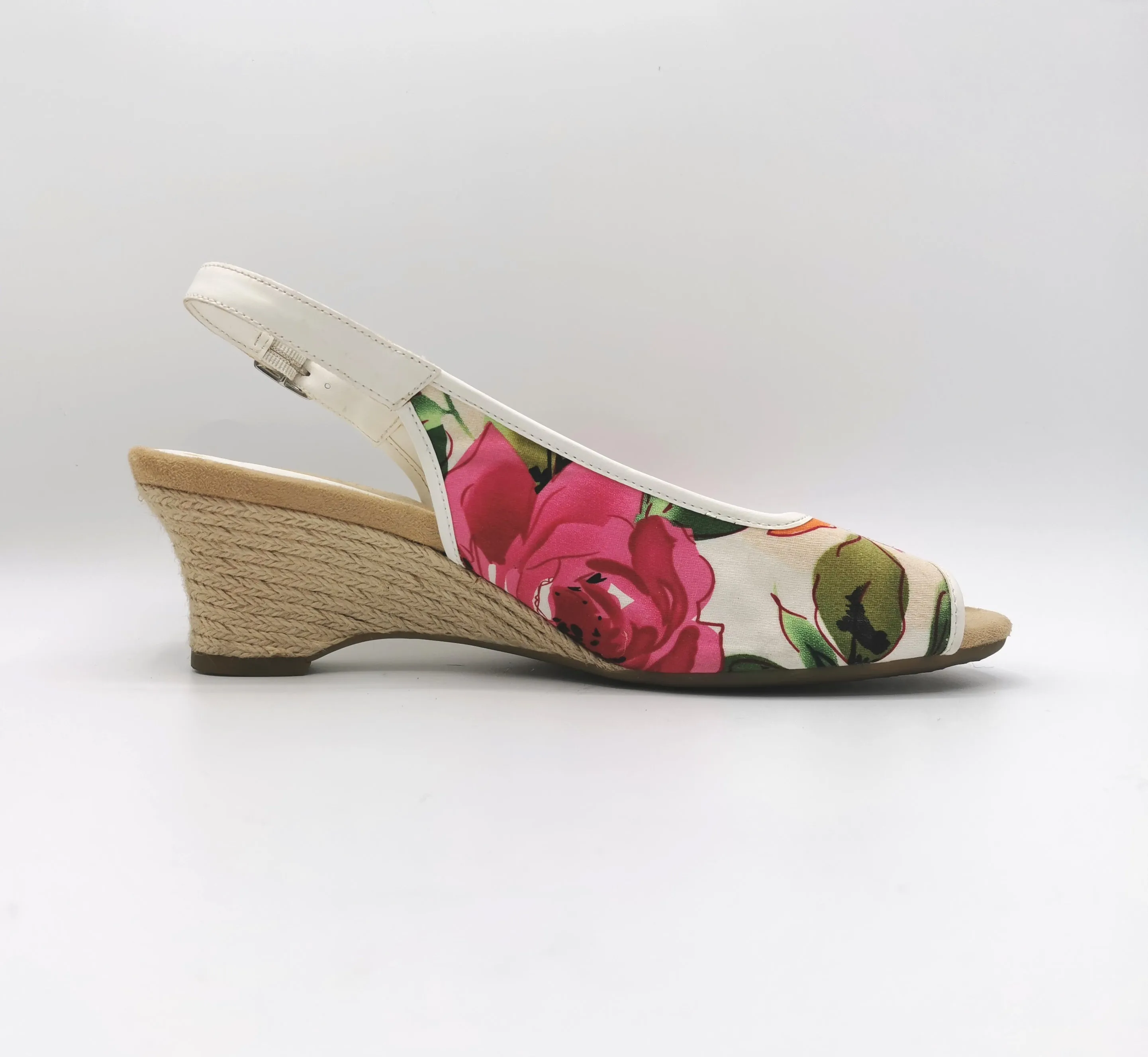 WOMENS SIZE 11 - A2 By Areosoles, Wedge Floral Sandals VGUC B26