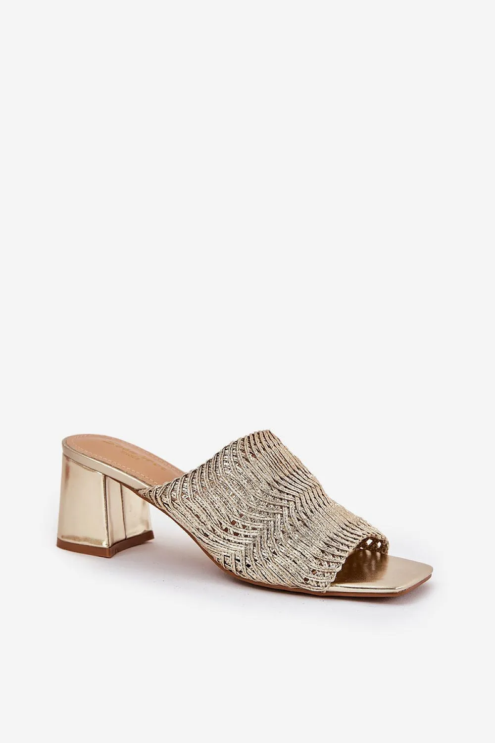 Women's slippers with a braid