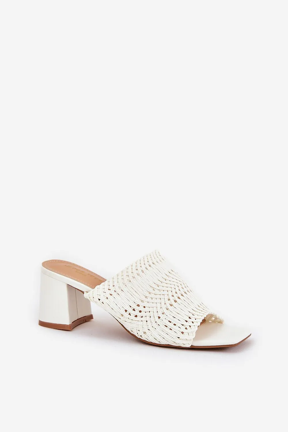 Women's slippers with a braid
