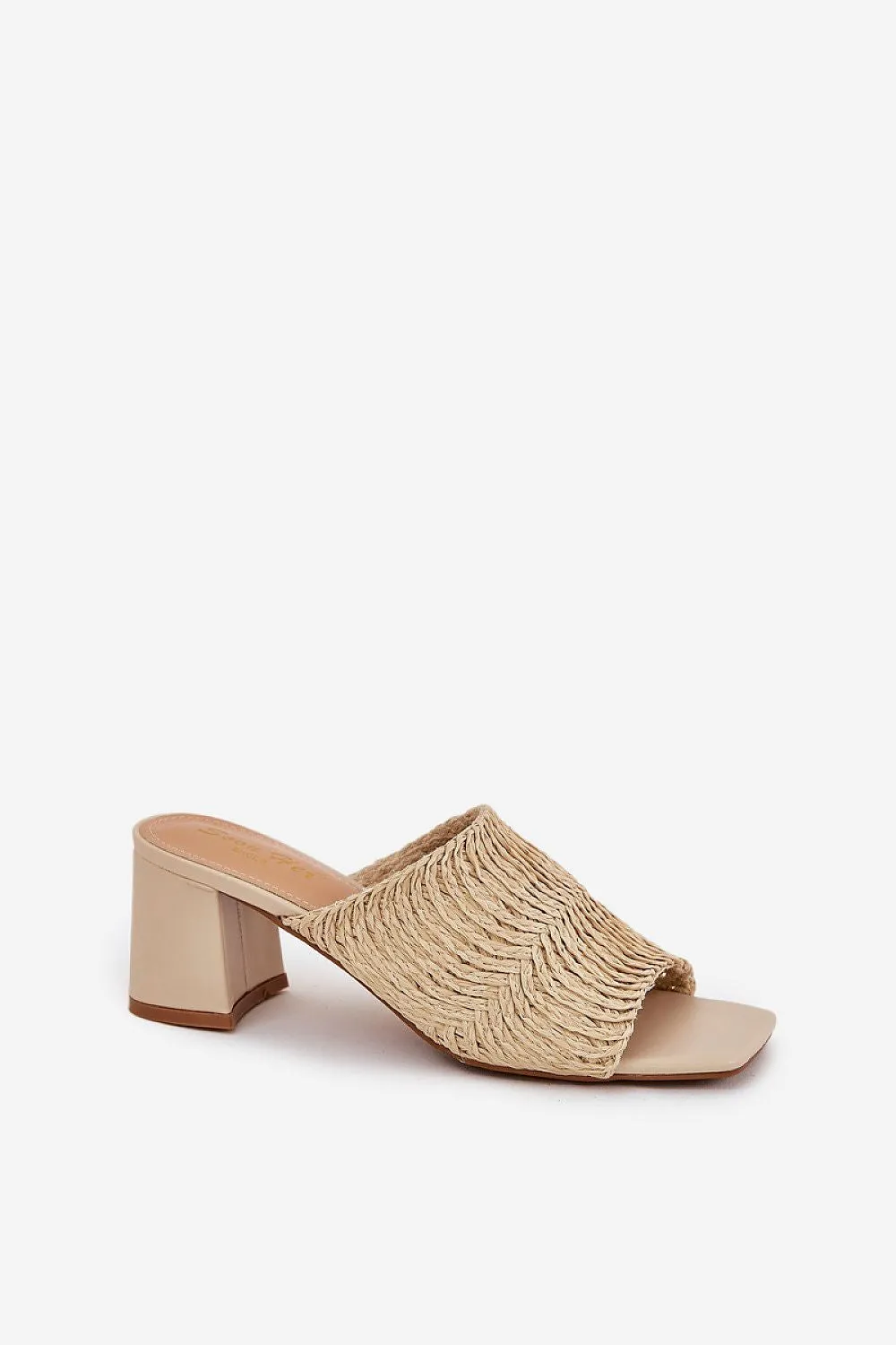 Women's slippers with a braid