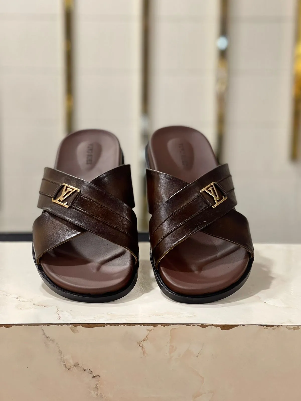 WS Pure Leather Handmade Cross Stripe - TM 348