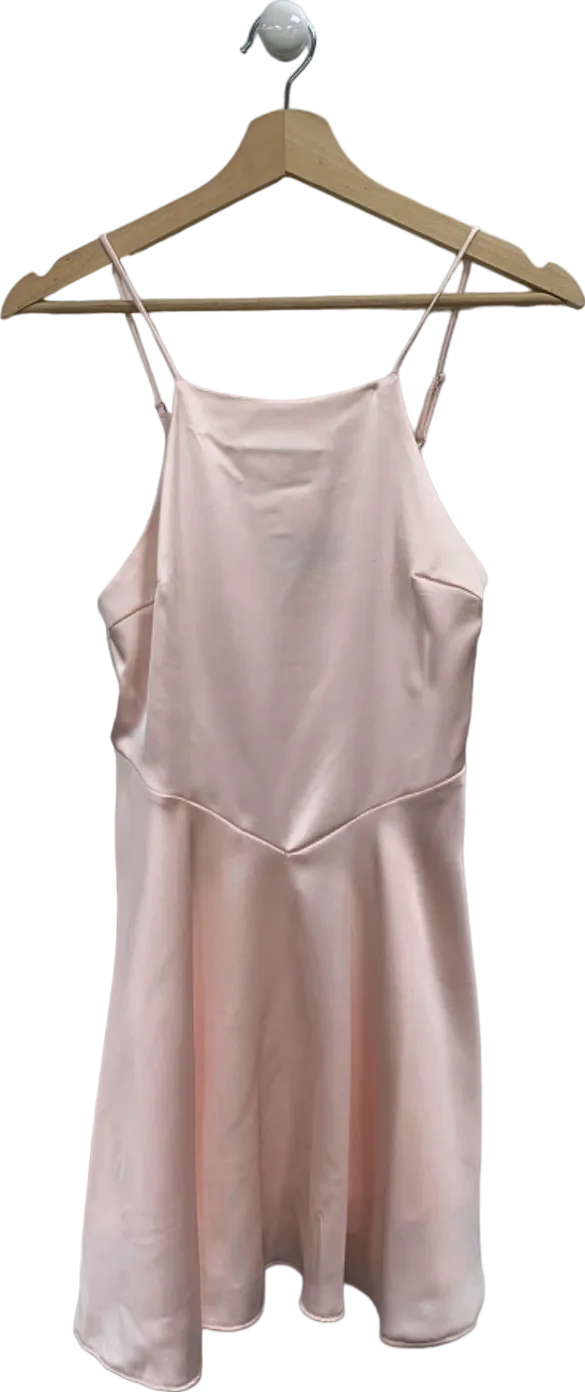 Zara Pink Satin Slip Dress XS