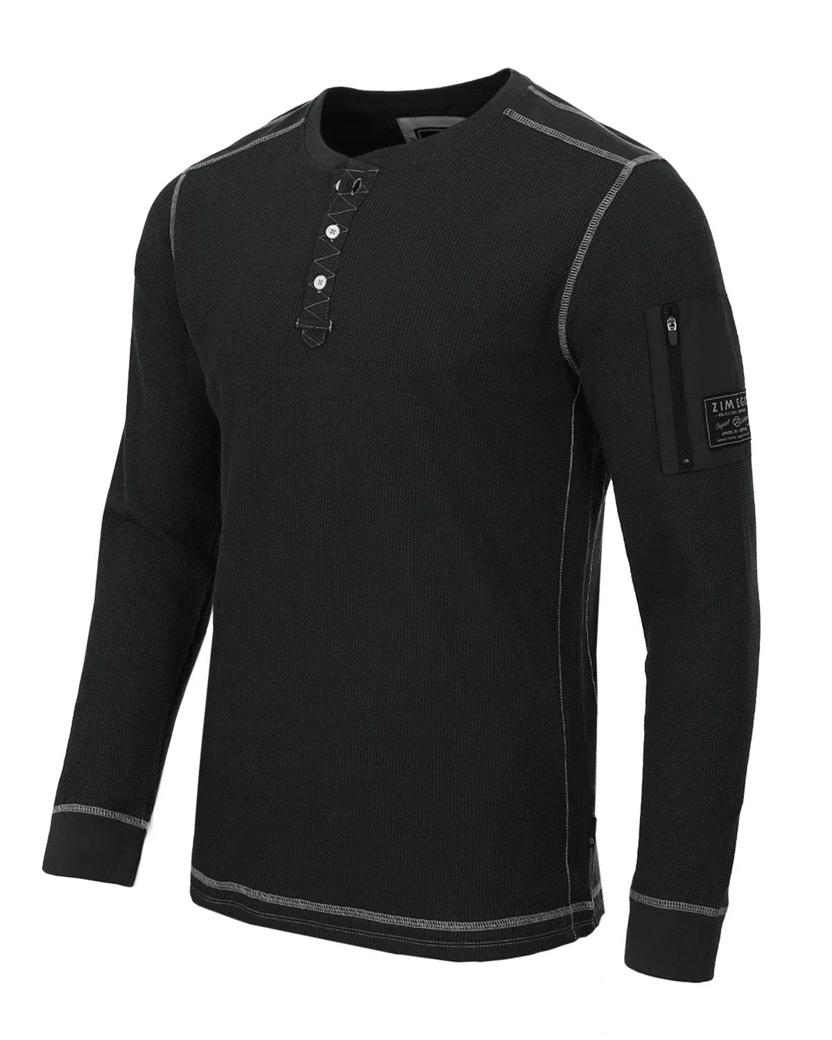 ZIMEGO Men's Casual Long Sleeve Lightweight Thermal Henley Essential Shirt