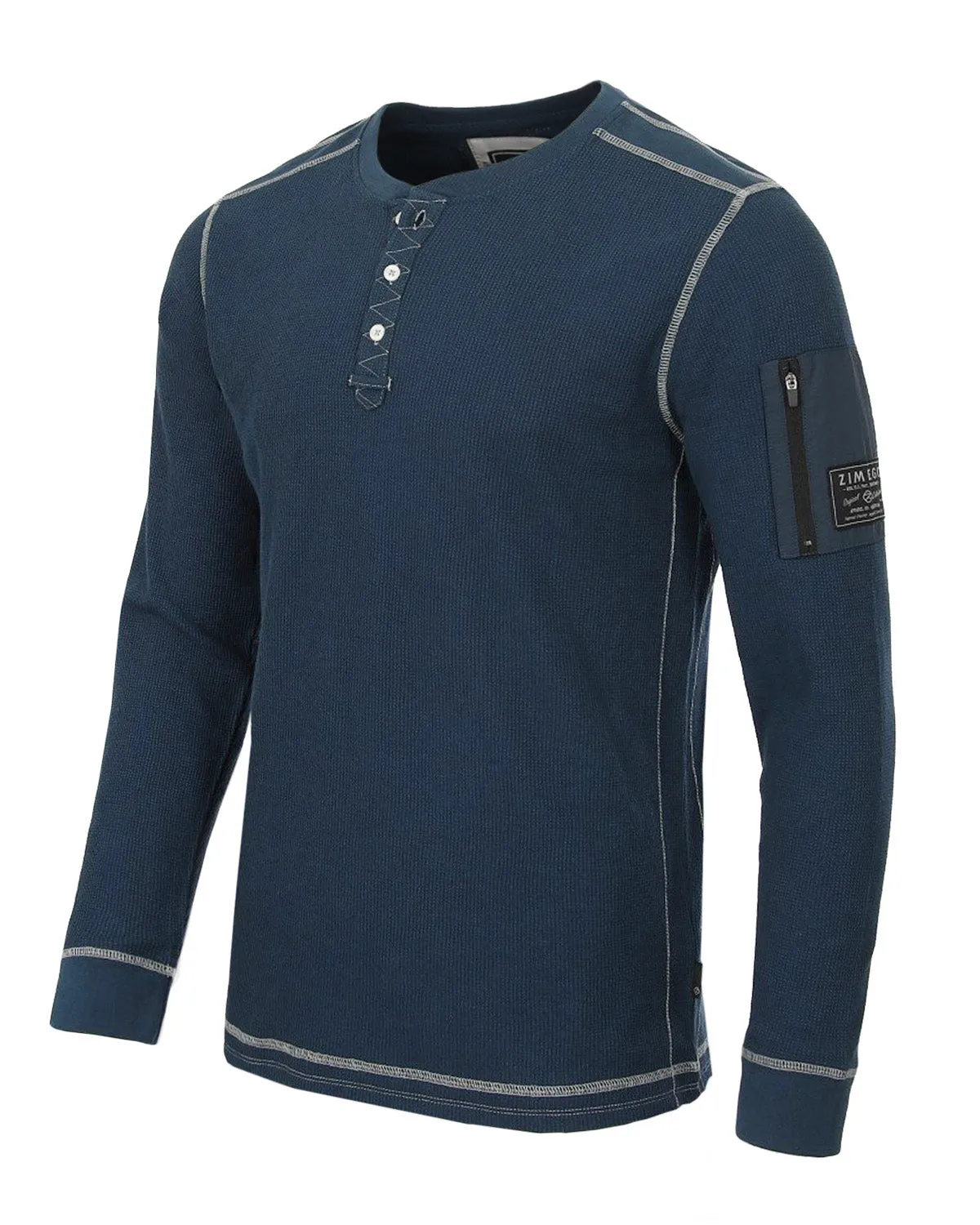 ZIMEGO Men's Casual Long Sleeve Lightweight Thermal Henley Essential Shirt